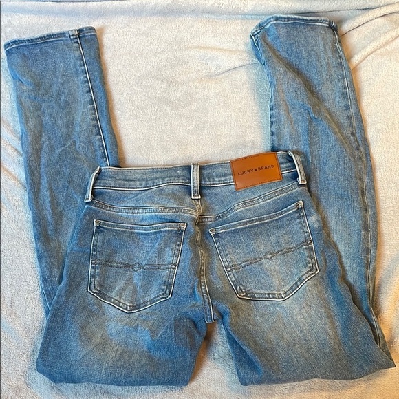 Lucky Brand Blue Skinny Jeans with Vintage Distressing - Picture 4 of 9